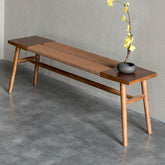 Entryway bench with solid color pattern